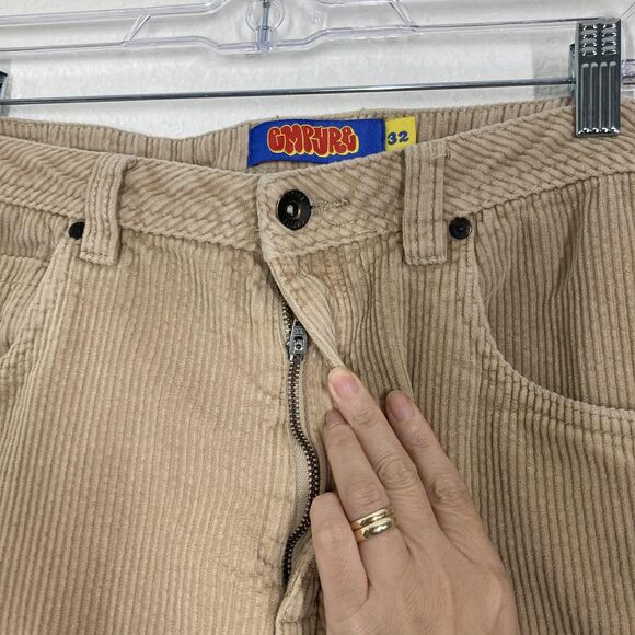 Empyre Relax Corduroy Pants Mens 32 Tan Straight Leg 5 Pocket Casual Jeans - Picture 12 of 16